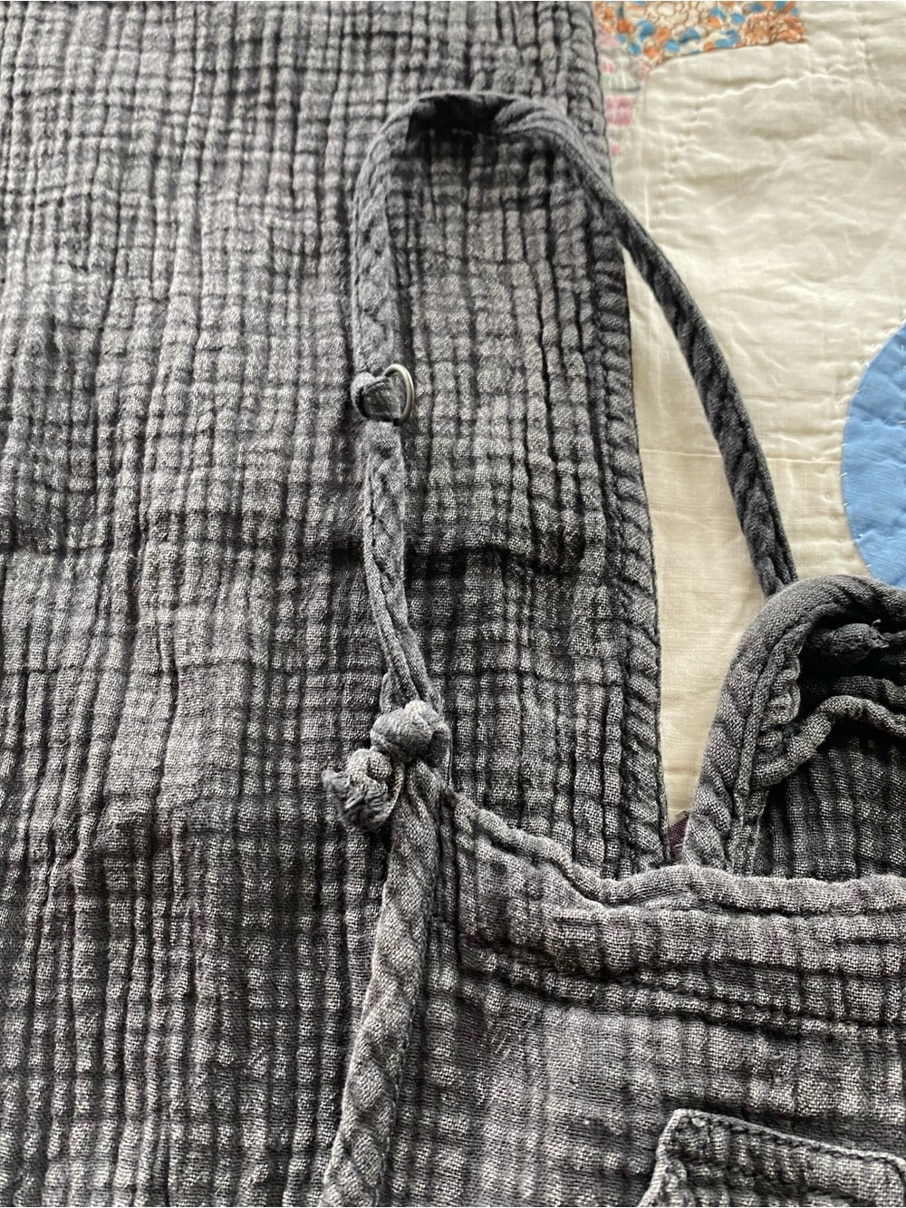 Pilcro Anthropology Boho Coastal Grey Cotton Gauze Painter’s Overalls Sz 28 p - Picture 11 of 11